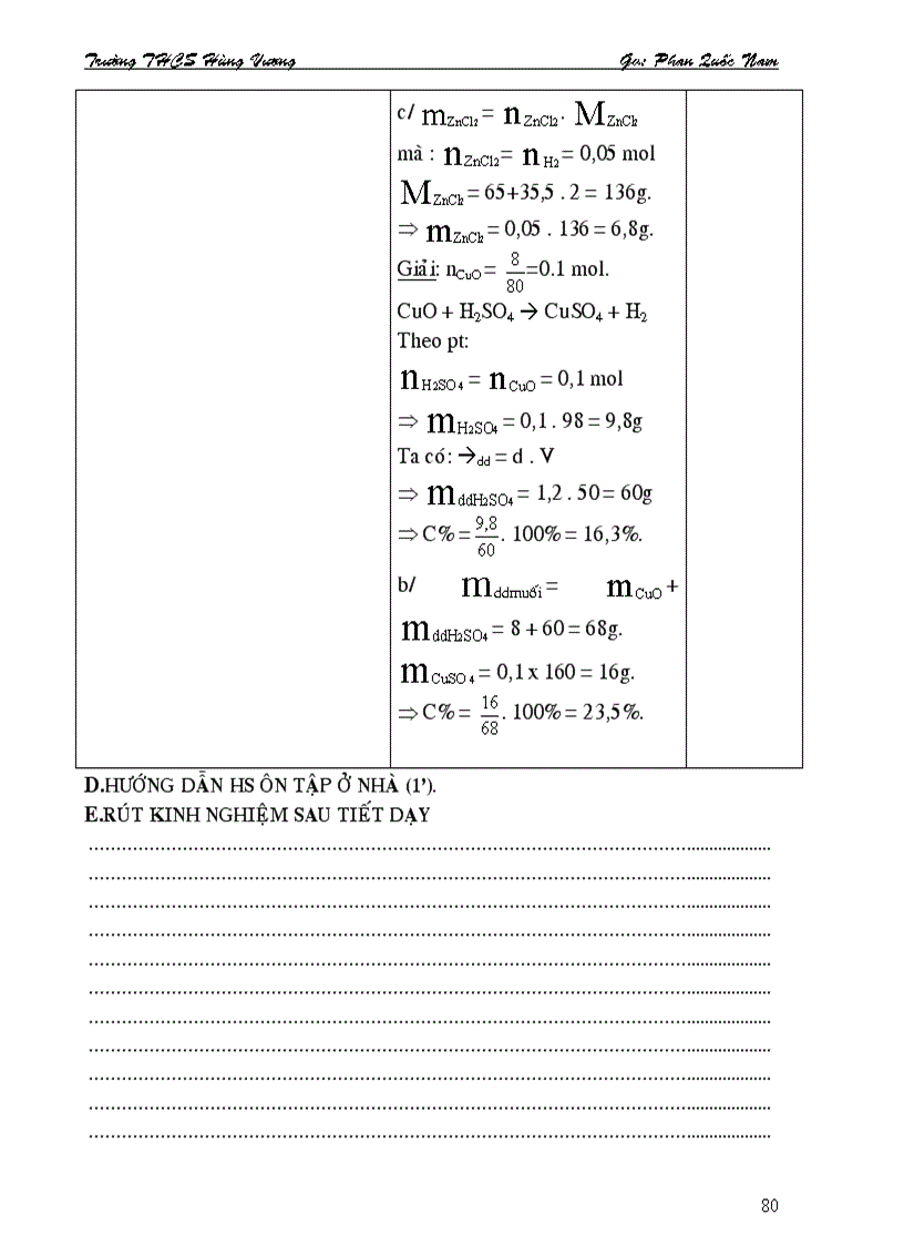 image for page Giao an Hoa hoc 8 HKII 4 cột