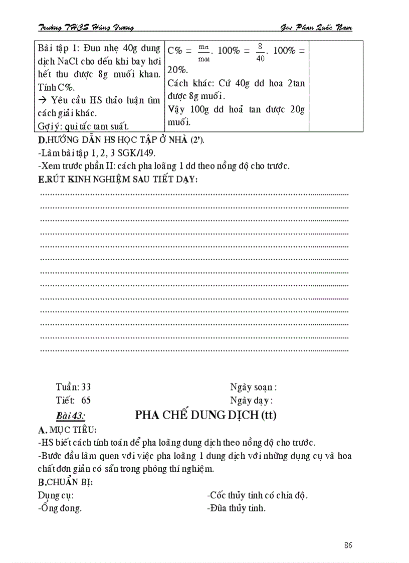 image for page Giao an Hoa hoc 8 HKII 4 cột