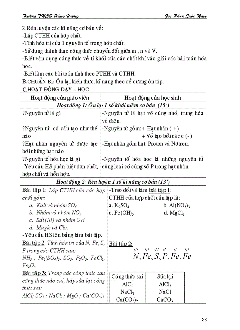 image for page Giao an Hoa hoc 8 HKII 4 cột