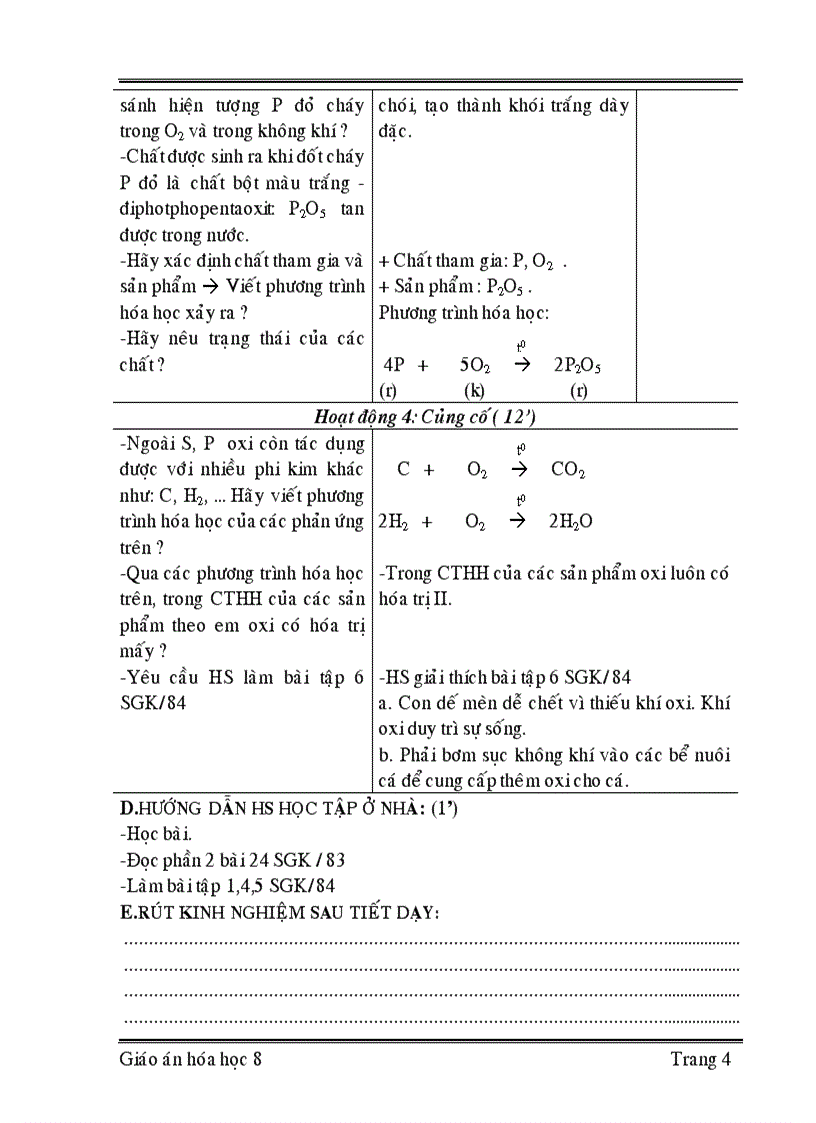 image for page Giáo án hóa học 8 học kỳ ii cực chuẩn