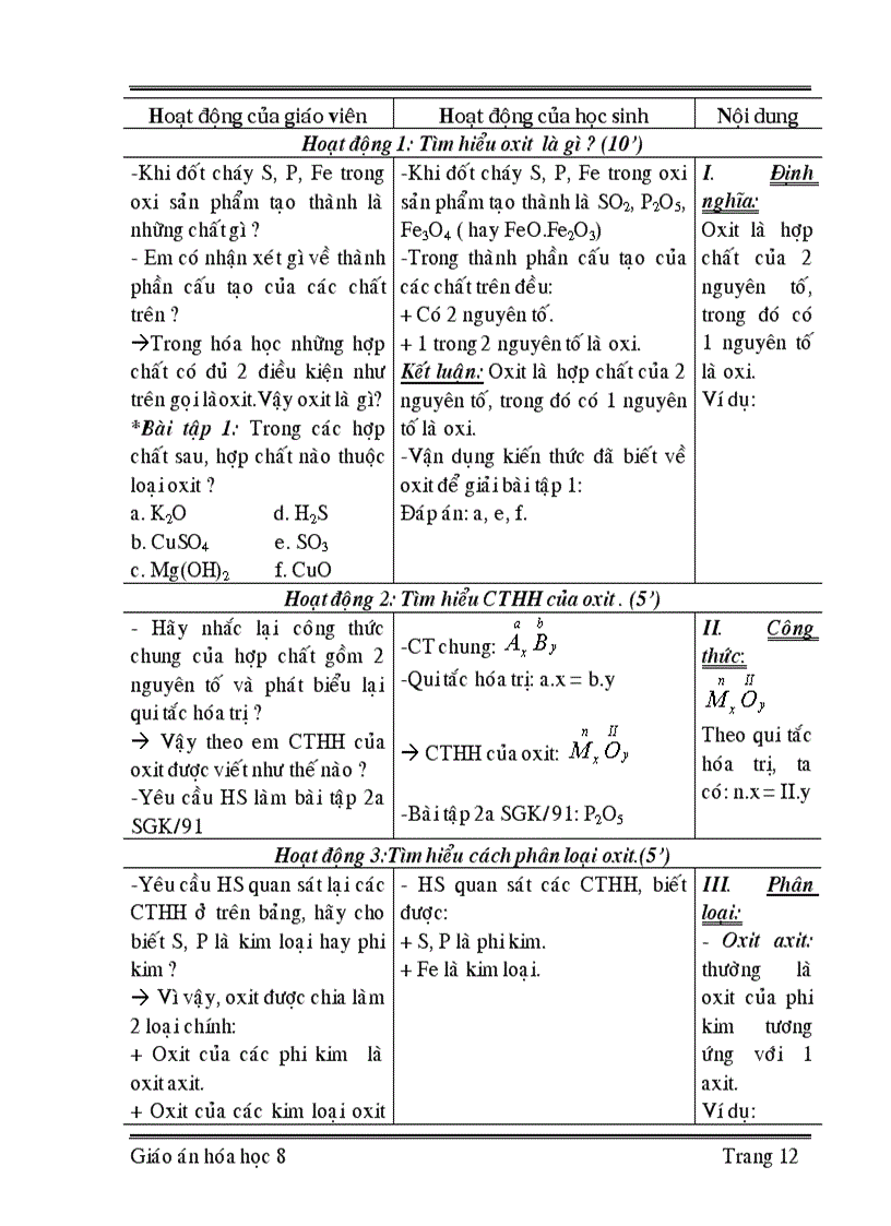 image for page Giáo án hóa học 8 học kỳ ii cực chuẩn