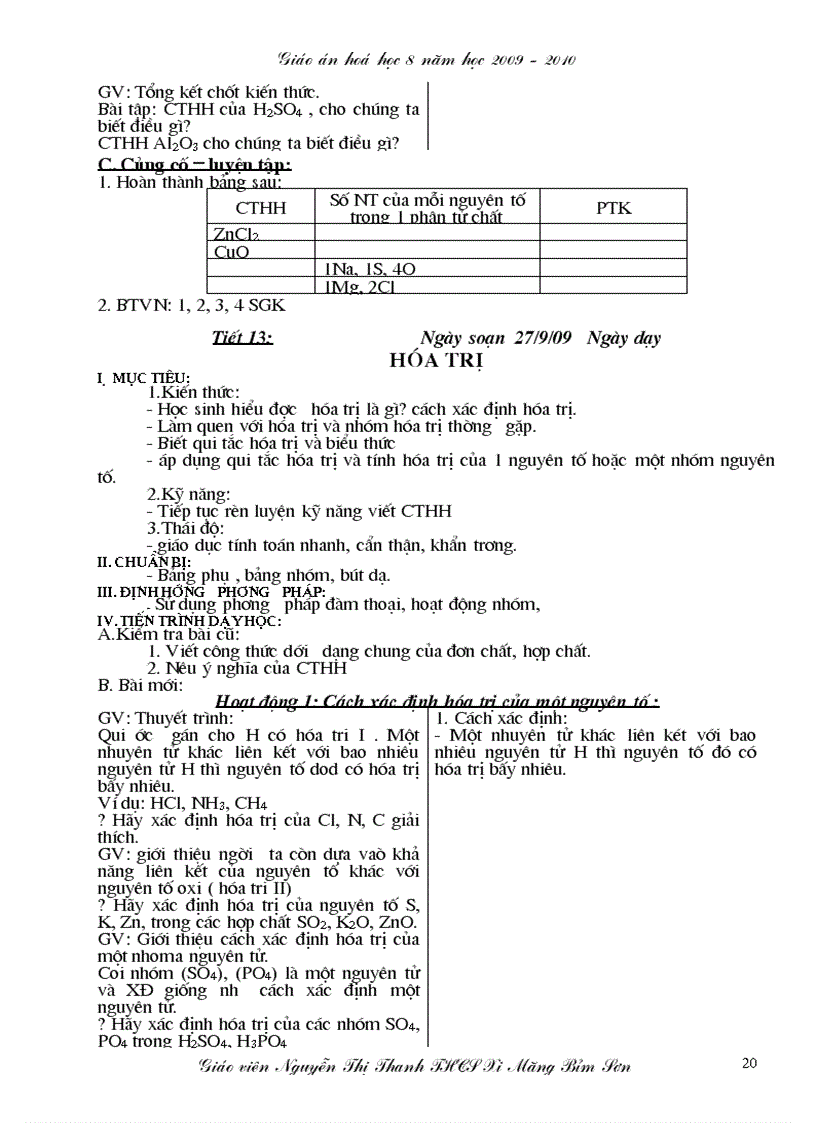 image for page Giáo án hóa học 8 mới trọn bộ