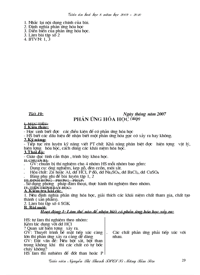 image for page Giáo án hóa học 8 mới trọn bộ