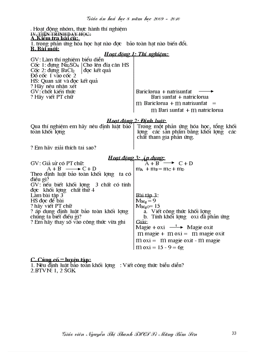 image for page Giáo án hóa học 8 mới trọn bộ