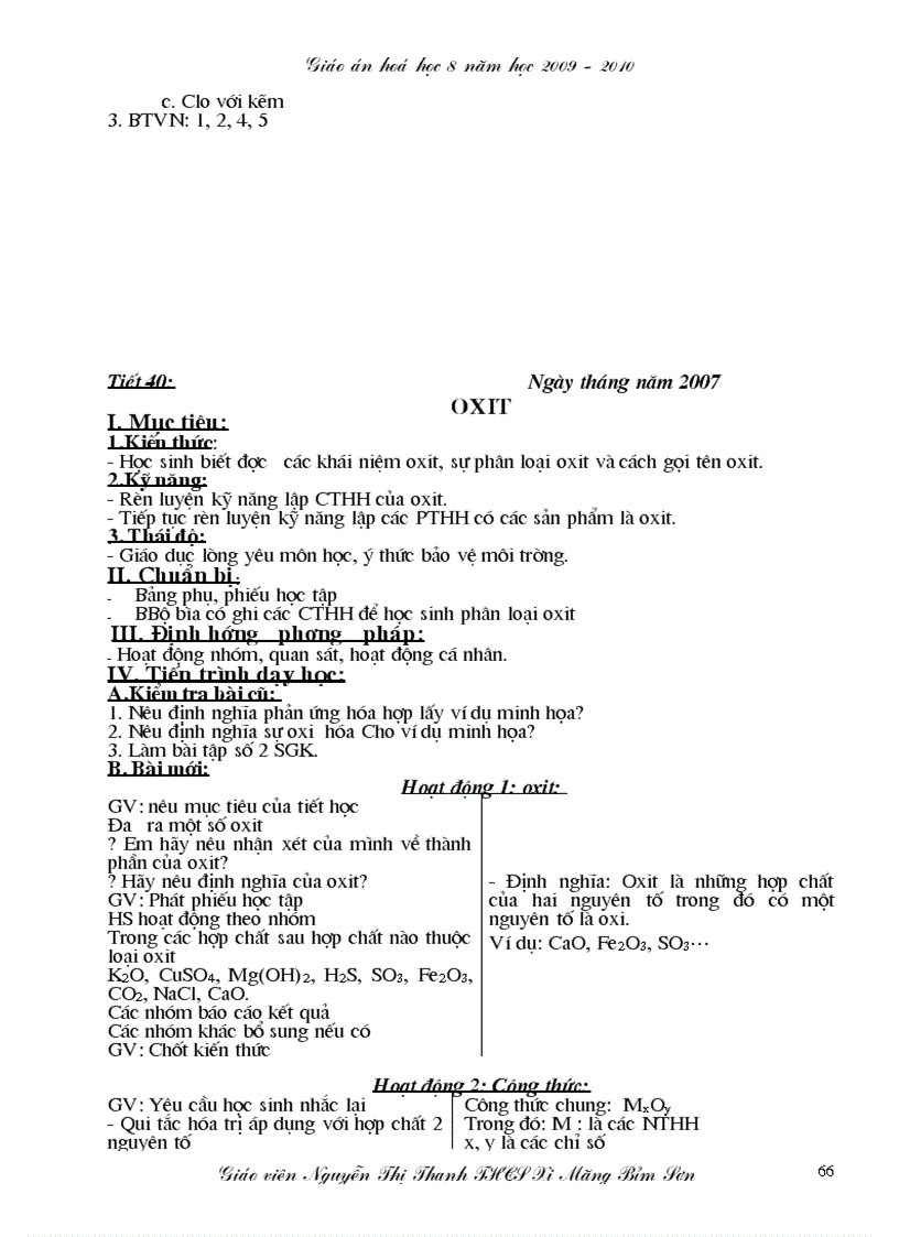 image for page Giáo án hóa học 8 mới trọn bộ