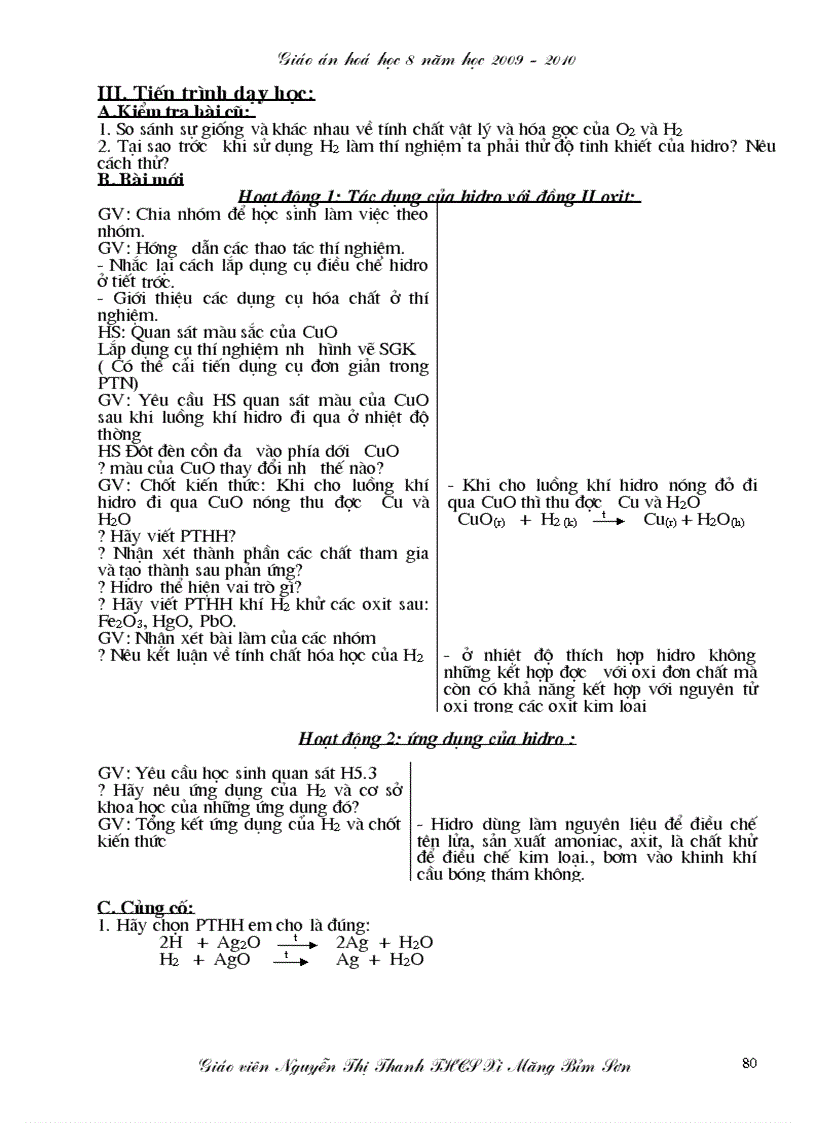 image for page Giáo án hóa học 8 mới trọn bộ