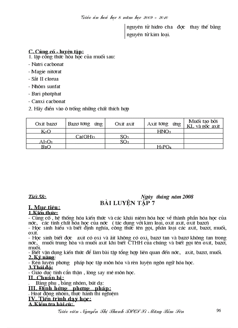 image for page Giáo án hóa học 8 mới trọn bộ