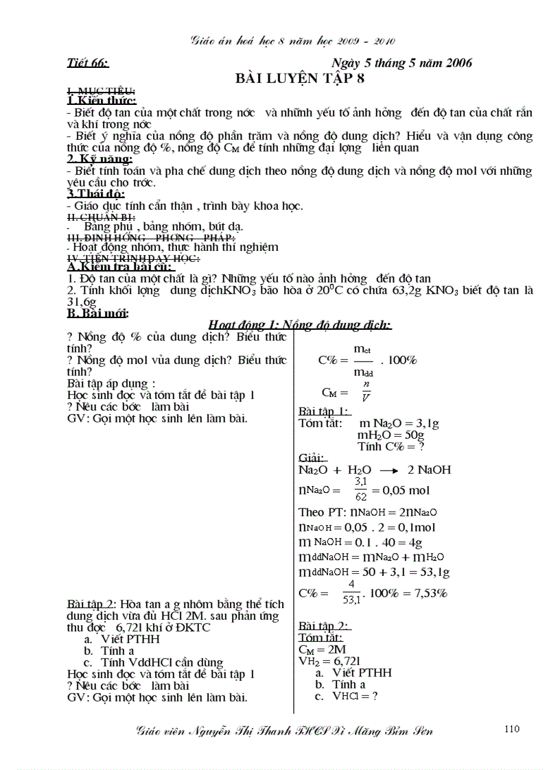 image for page Giáo án hóa học 8 mới trọn bộ