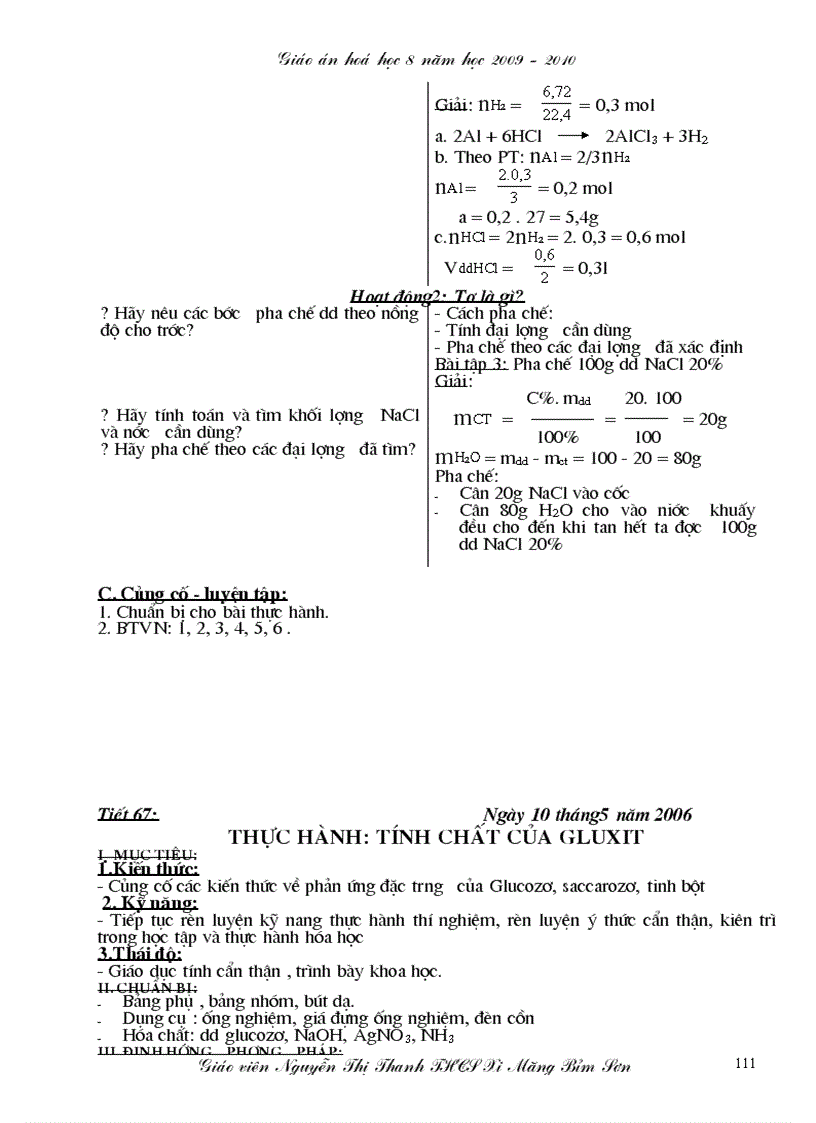 image for page Giáo án hóa học 8 mới trọn bộ