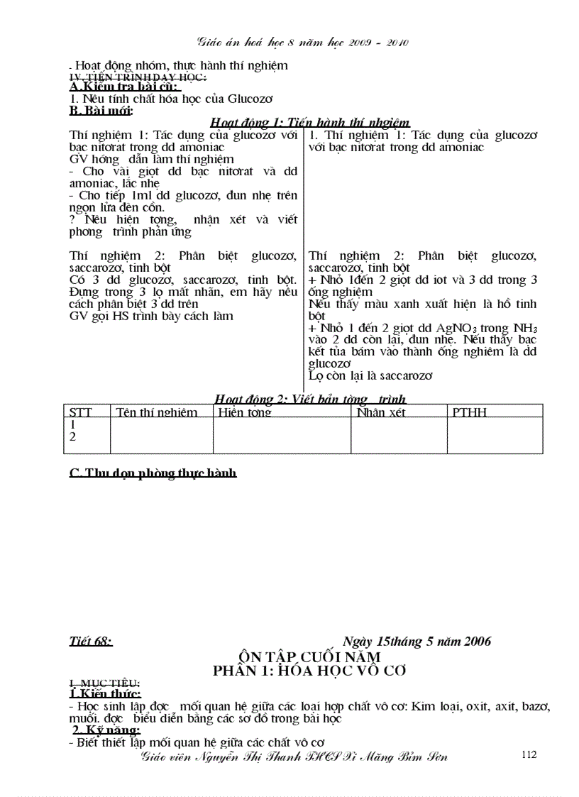 image for page Giáo án hóa học 8 mới trọn bộ