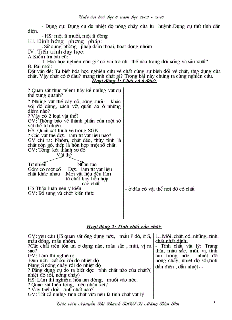 image for page Giáo án hóa học 8 năm 2009 2010