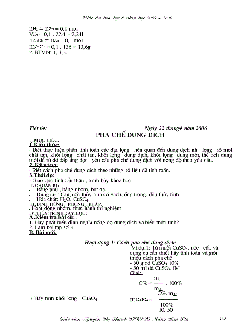 image for page Giáo án hóa học 8 năm 2009 2010