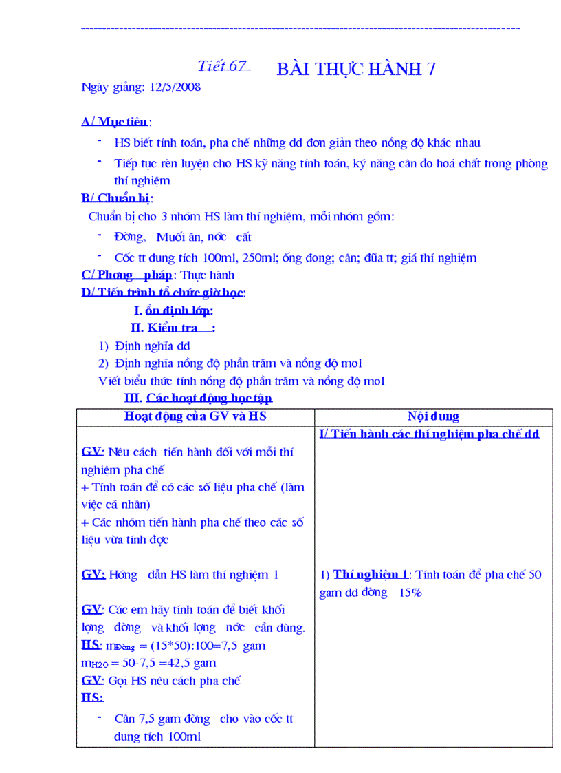 image for page Giáo án Hóa học 8 năm học 08 09 toàn tập