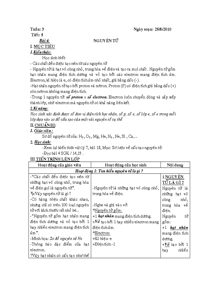 image for page Giao an HOA HOC 8 soan theo chuan KT KN 2010