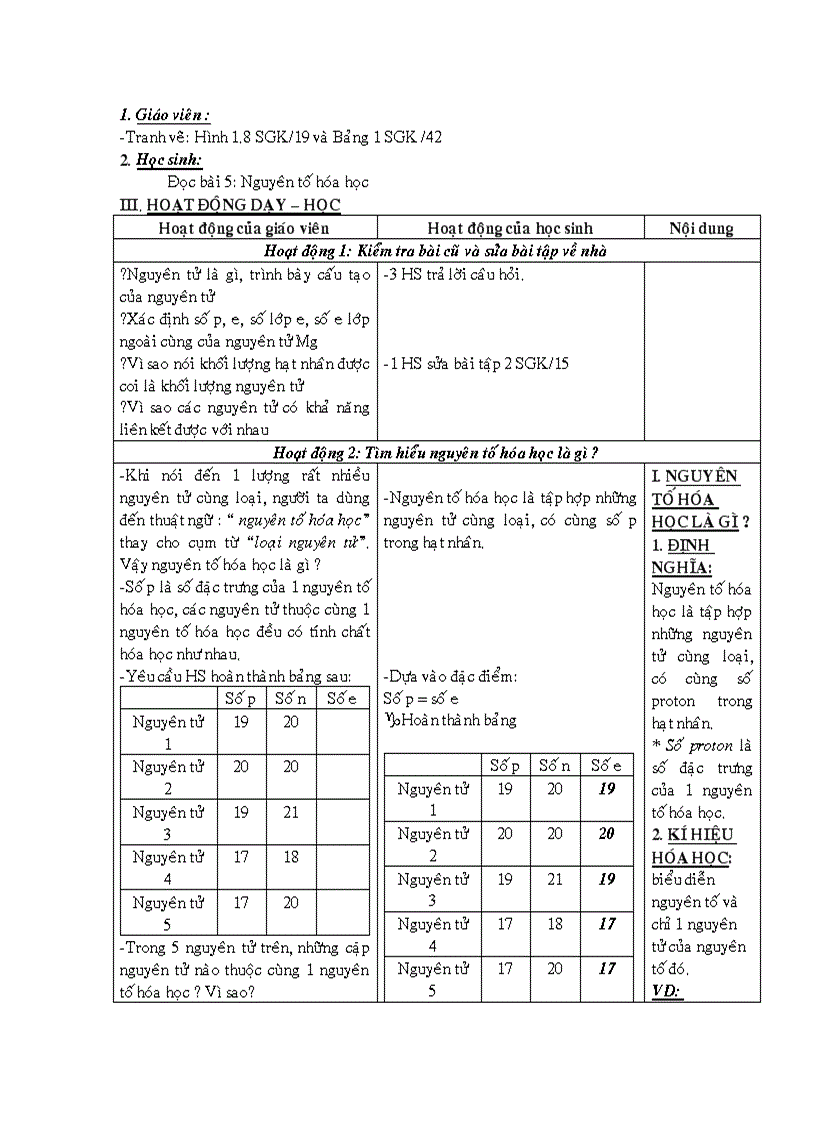 image for page Giao an HOA HOC 8 soan theo chuan KT KN 2010