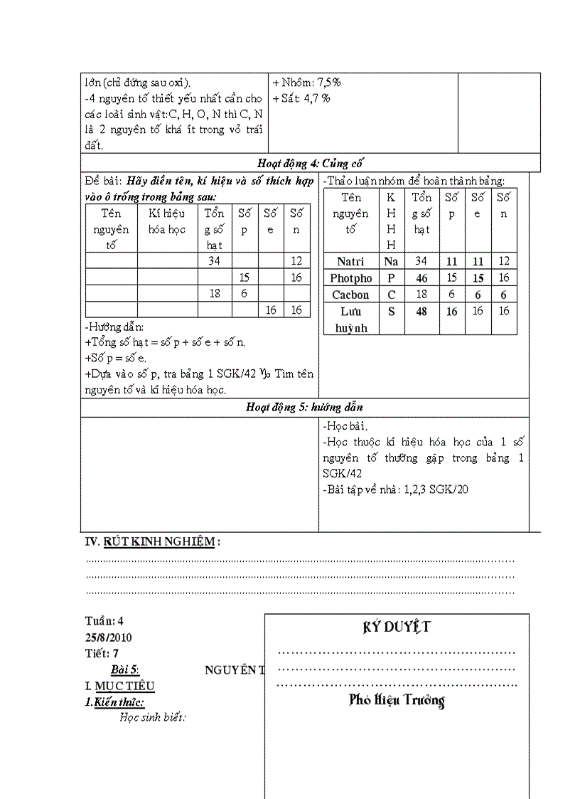 image for page Giao an HOA HOC 8 soan theo chuan KT KN 2010