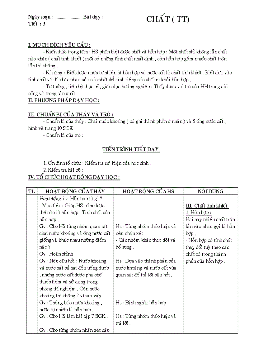 image for page Giáo án hóa học 8 tiết 3