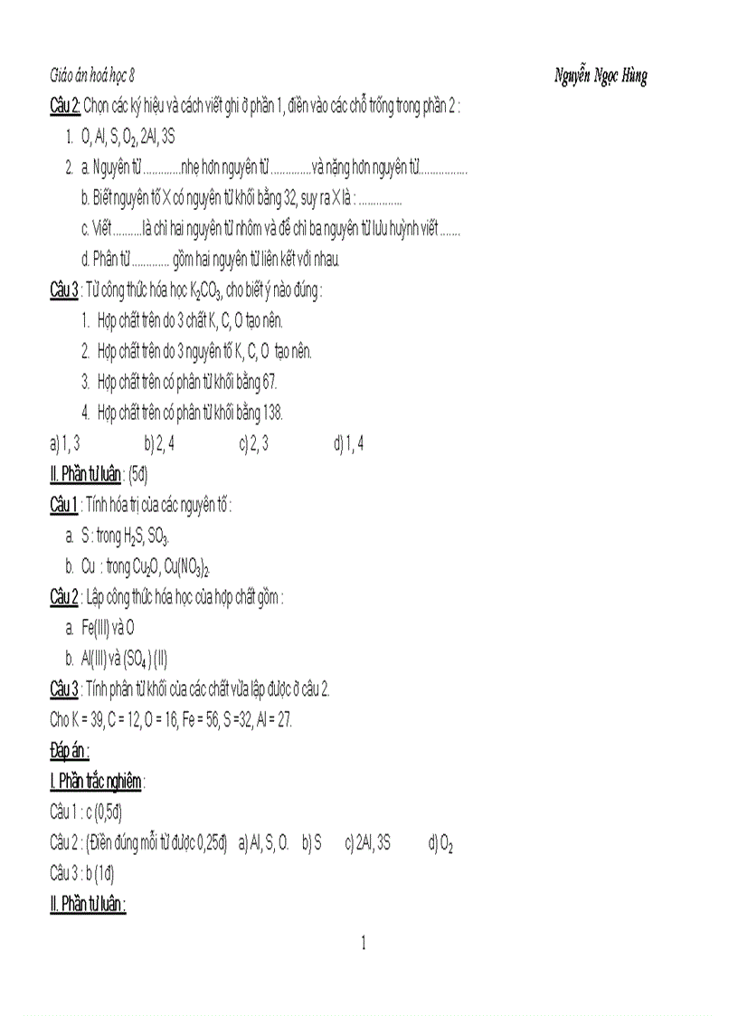 image for page Giao an Hoa hoc 8 tron bo