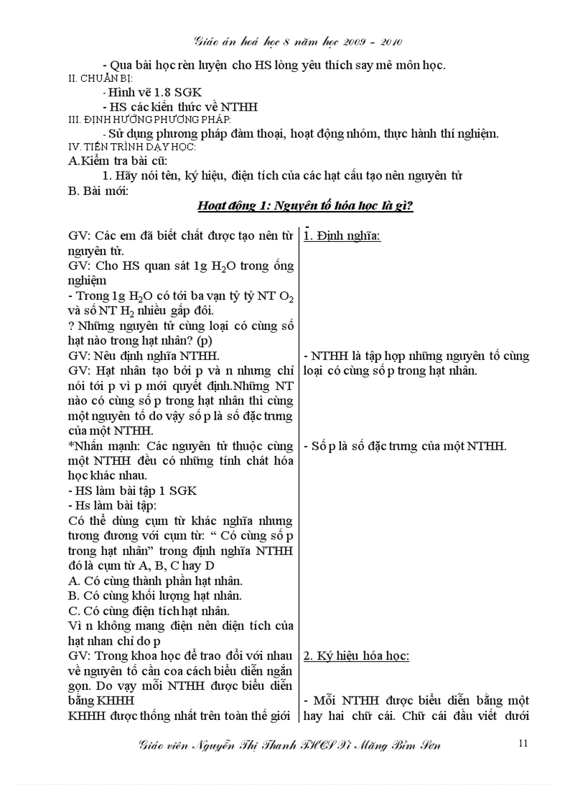 image for page Giáo án hóa học 8 2012 NT