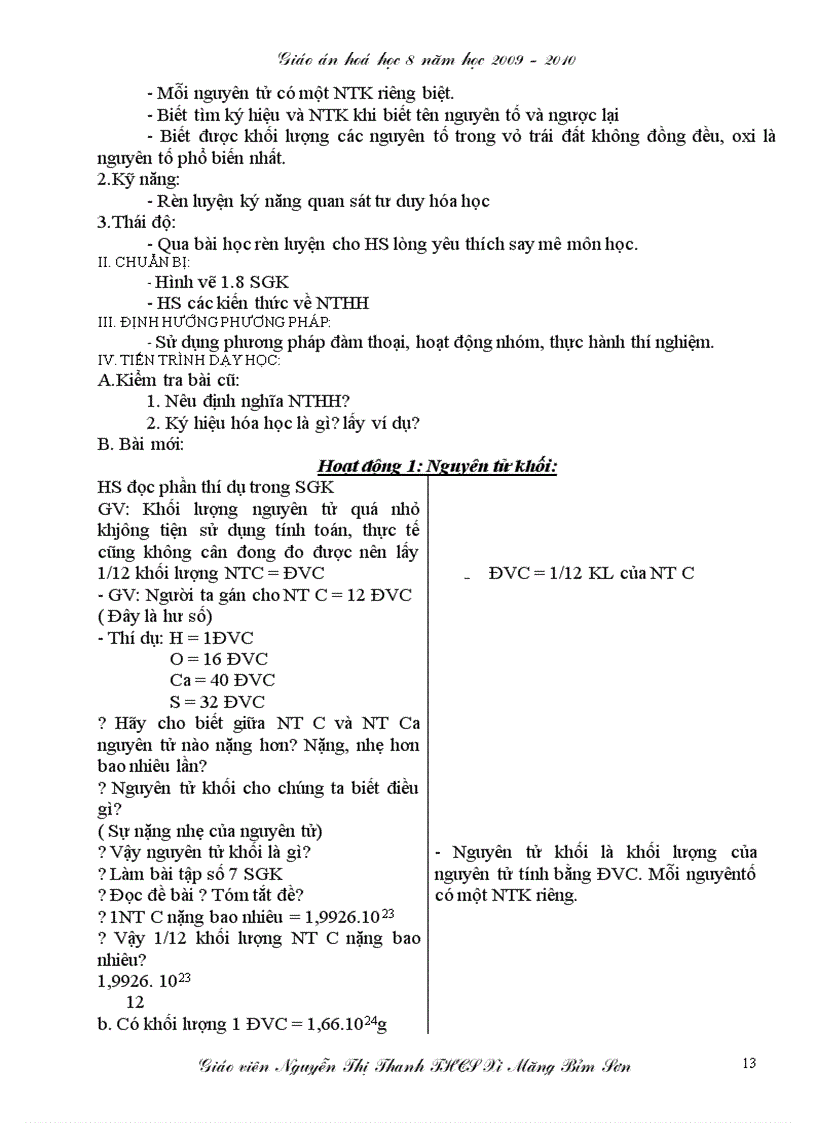 image for page Giáo án hóa học 8 2012 NT