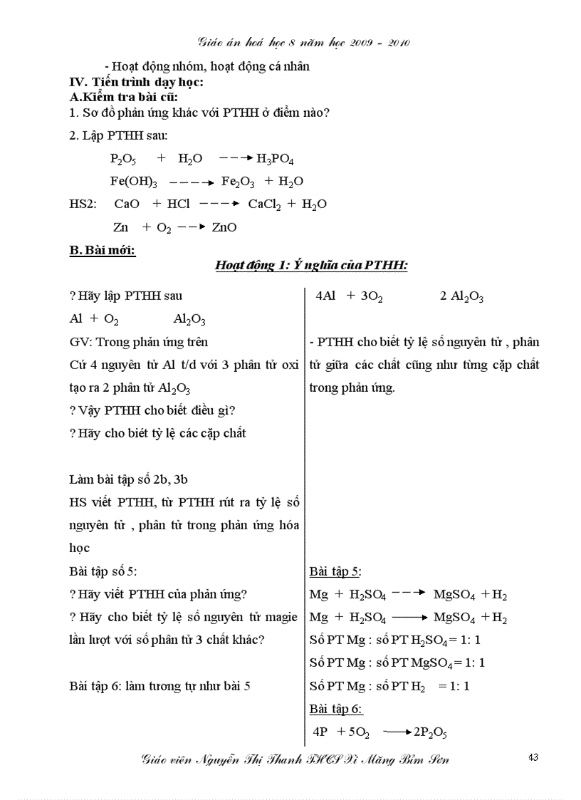 image for page Giáo án hóa học 8 2012 NT