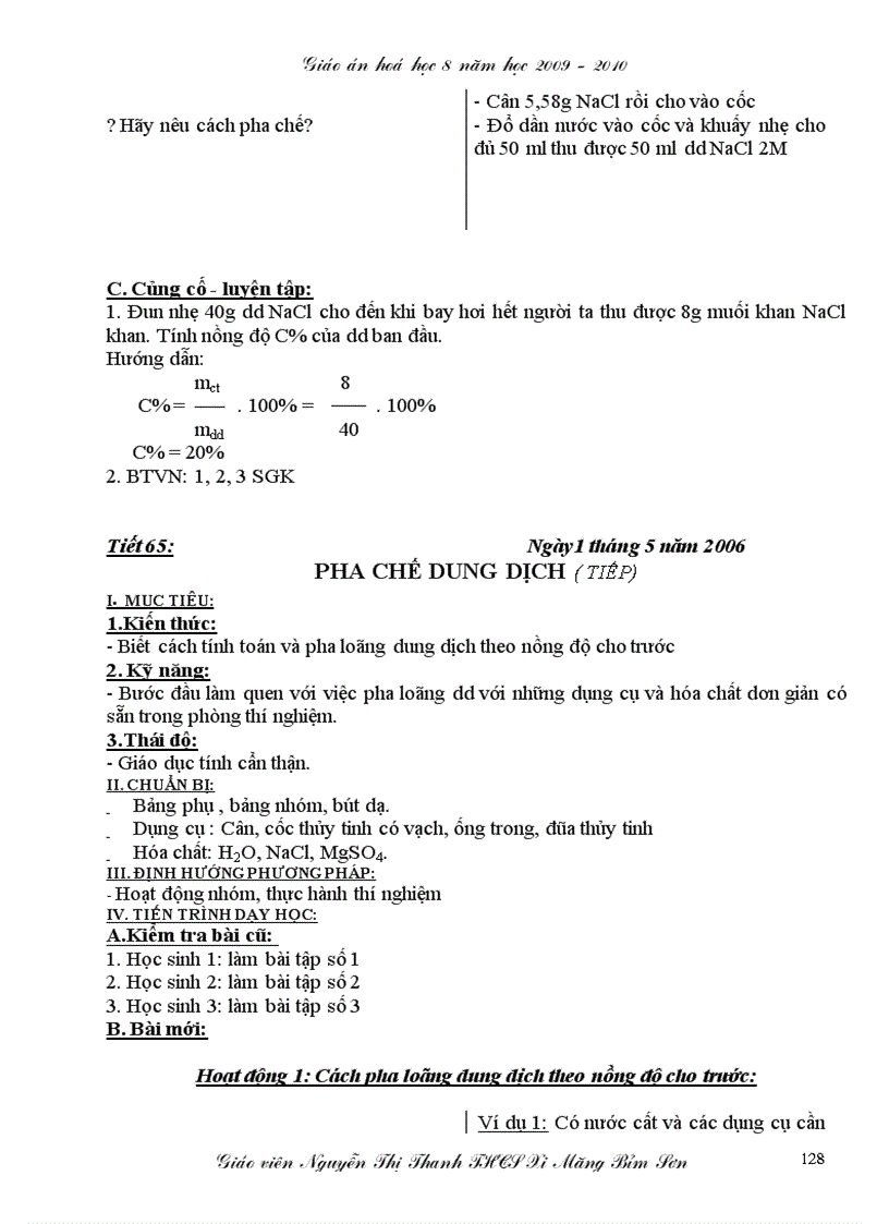 image for page Giáo án hóa học 8 2012 NT