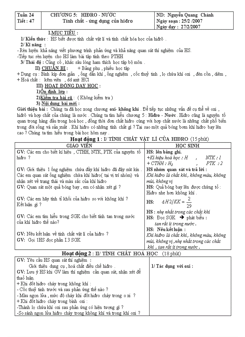 image for page Giao an hoa hoc 8 hkii 1