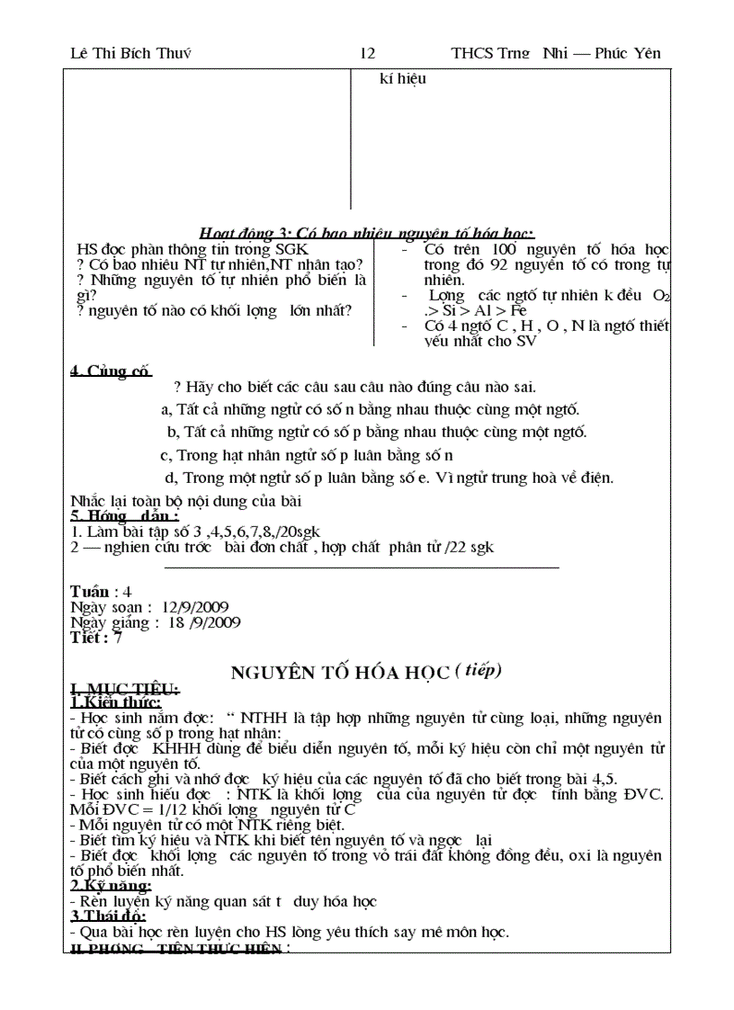 image for page Giao an hoa hoc lop 8 nam hoc 2009 2010