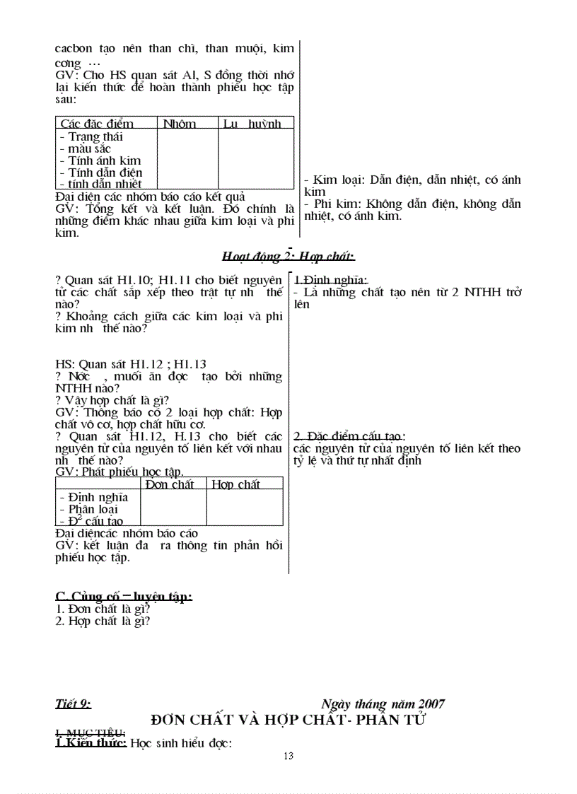 image for page Giáo án Hóa học lớp 8 trọn bộ