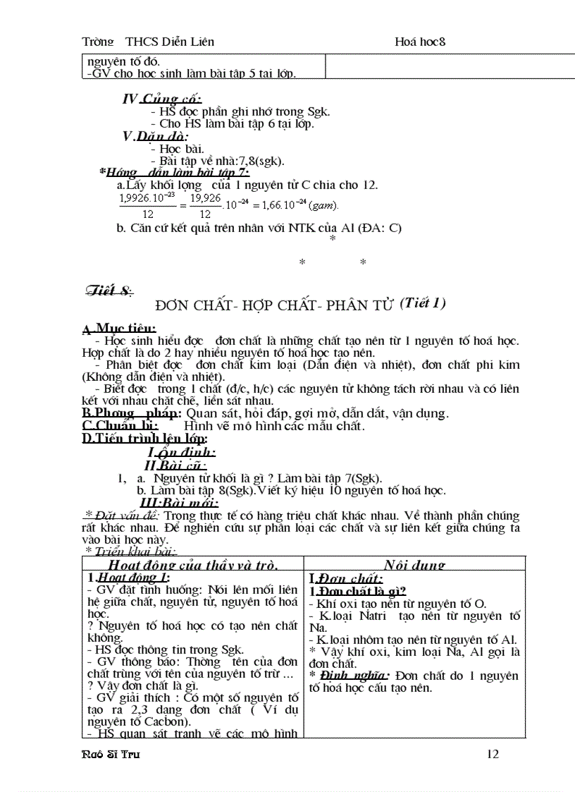 image for page Giao An Hoa hoc8