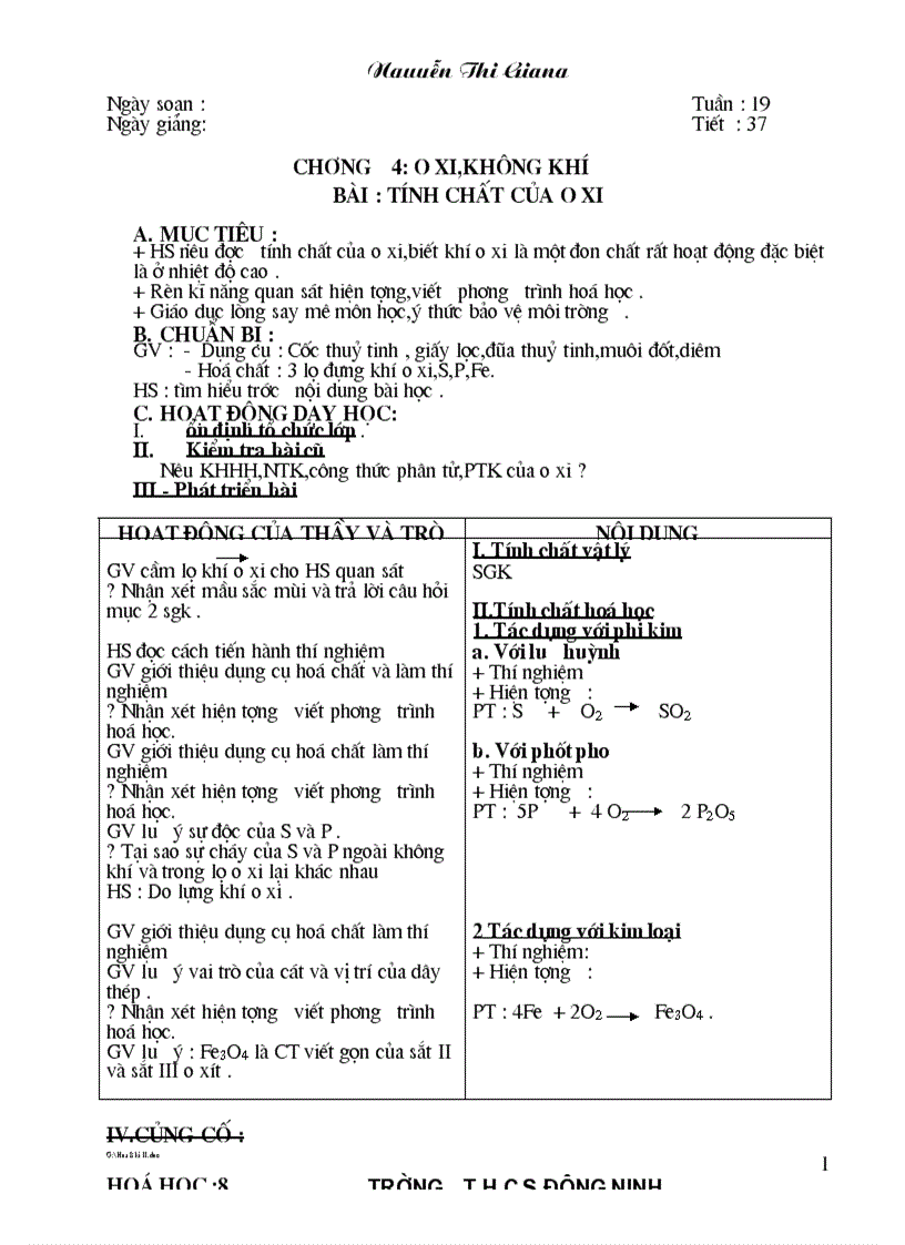 image for page Giao an Hoa ky II