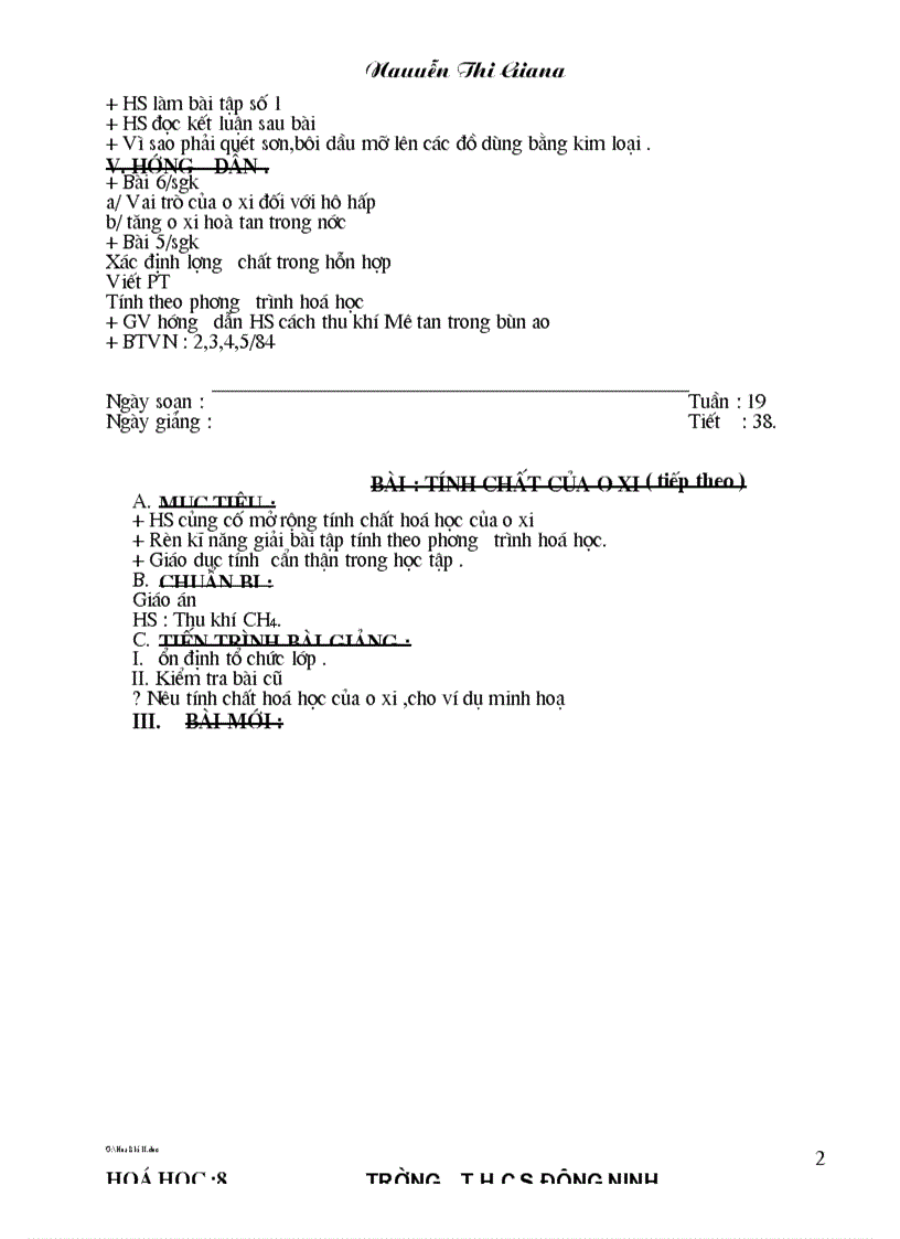 image for page Giao an Hoa ky II