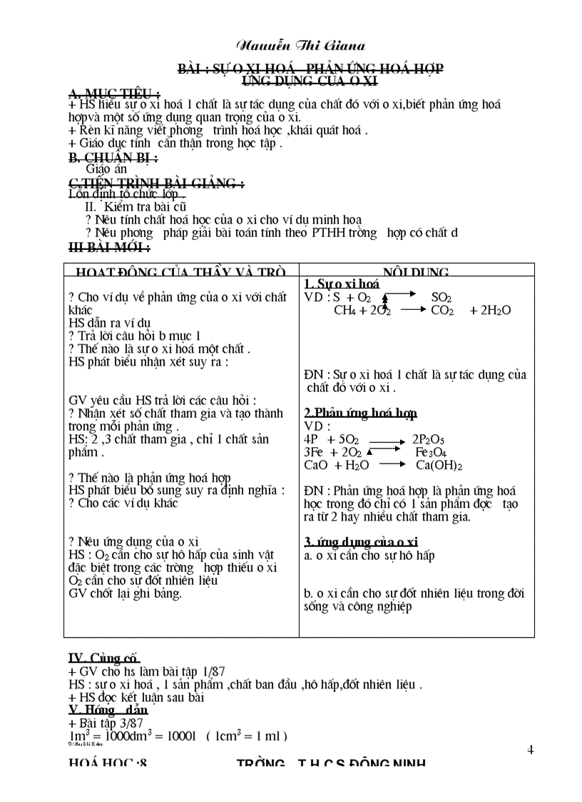 image for page Giao an Hoa ky II