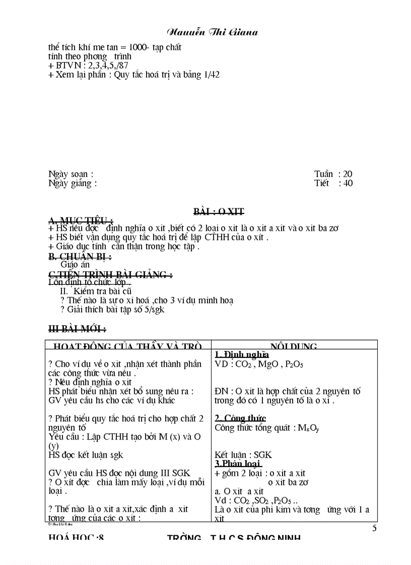 image for page Giao an Hoa ky II