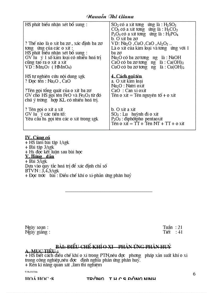 image for page Giao an Hoa ky II