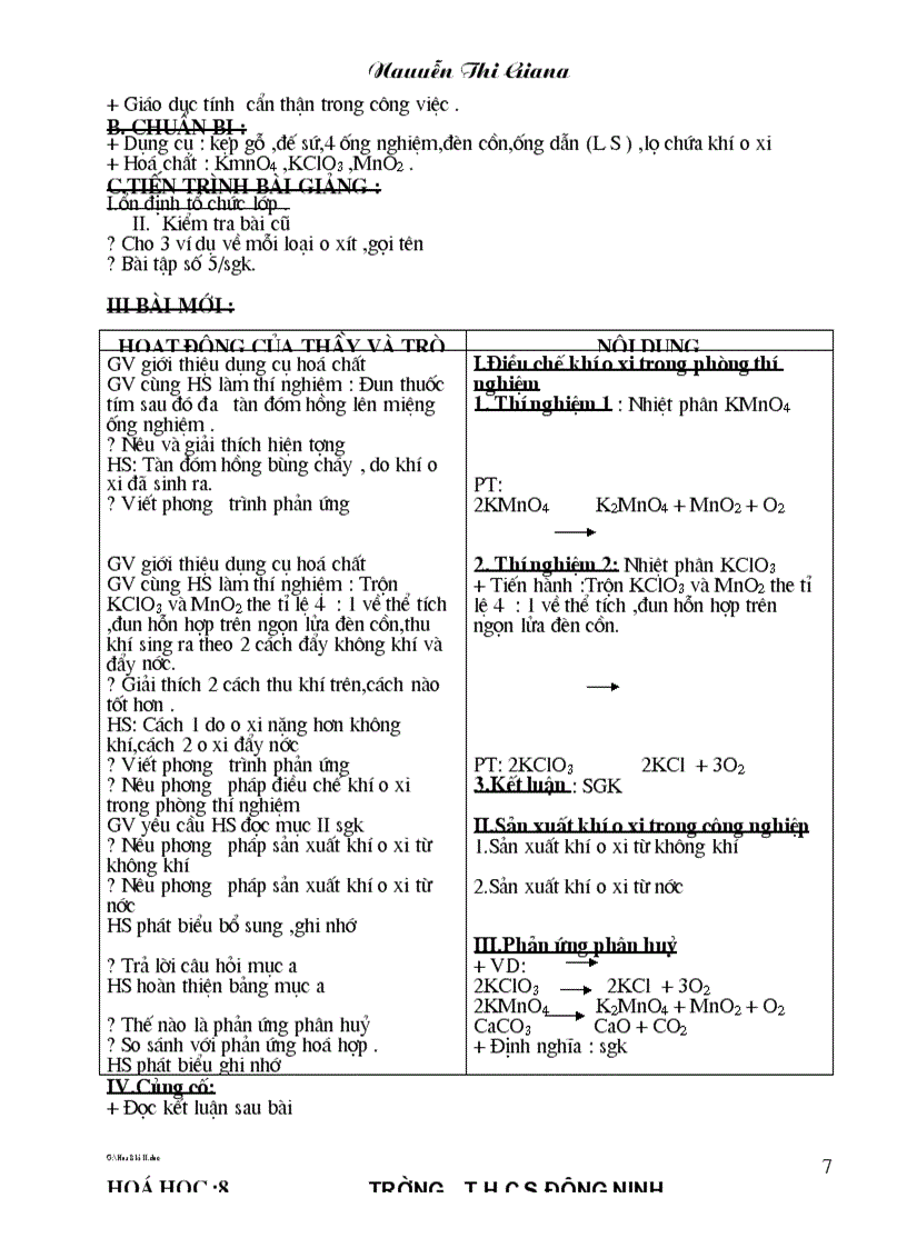 image for page Giao an Hoa ky II