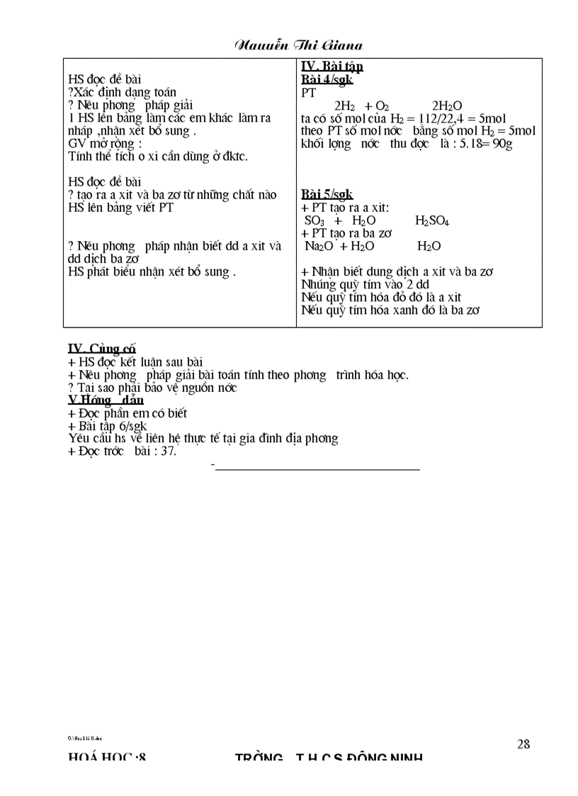 image for page Giao an Hoa ky II