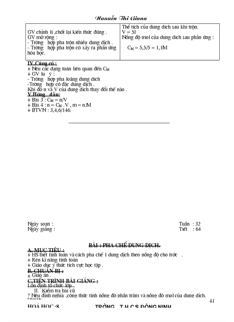 image for page Giao an Hoa ky II