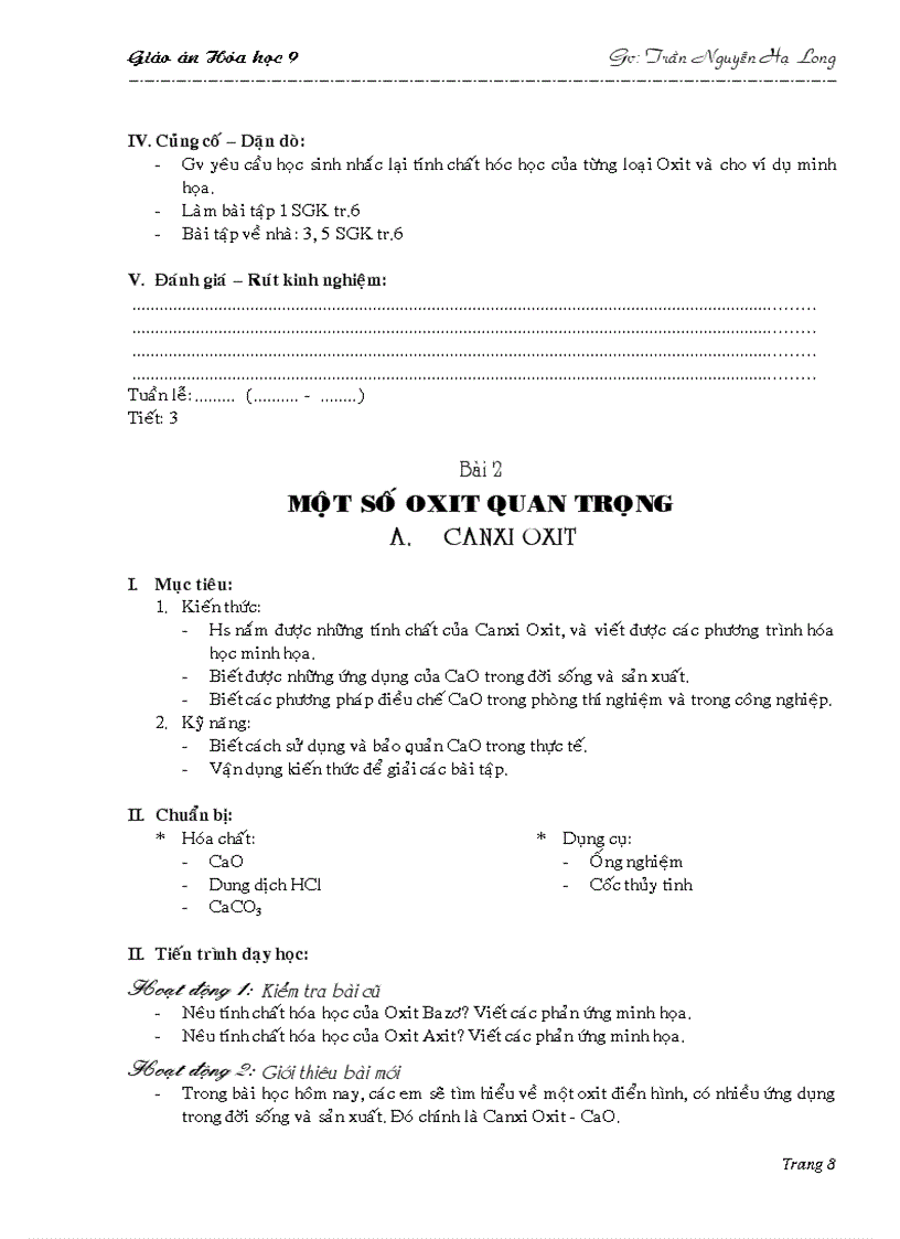 image for page Giao án HÓA lớp 8 trọn bo cực hay