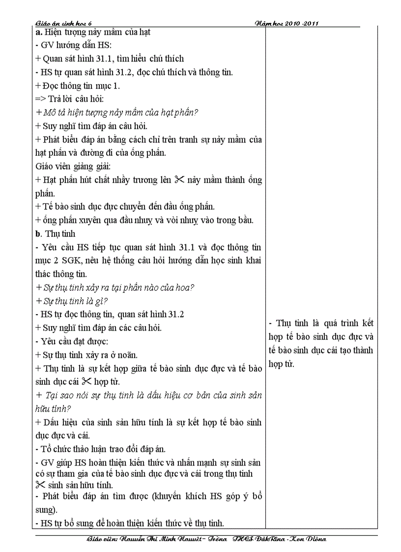 image for page Giáo án sinh 6 cktkn 2011