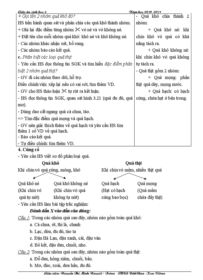 image for page Giáo án sinh 6 cktkn 2011