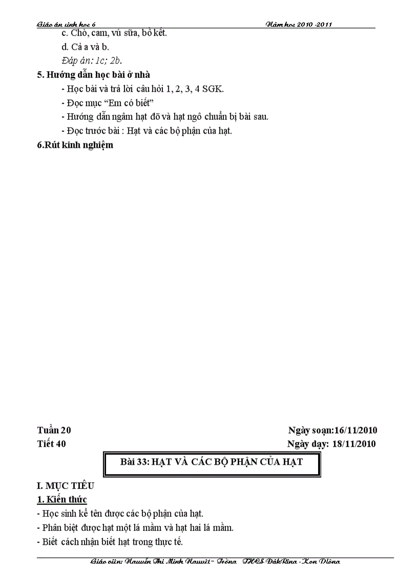 image for page Giáo án sinh 6 cktkn 2011