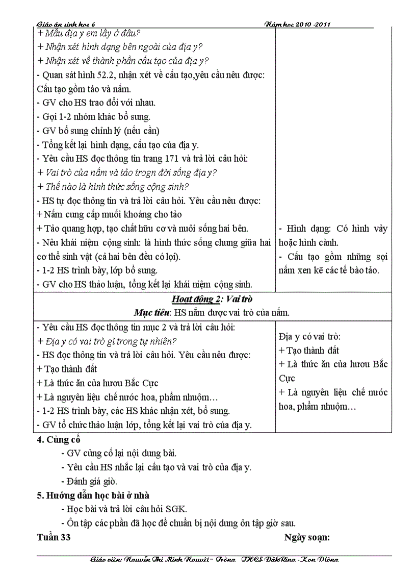 image for page Giáo án sinh 6 cktkn 2011