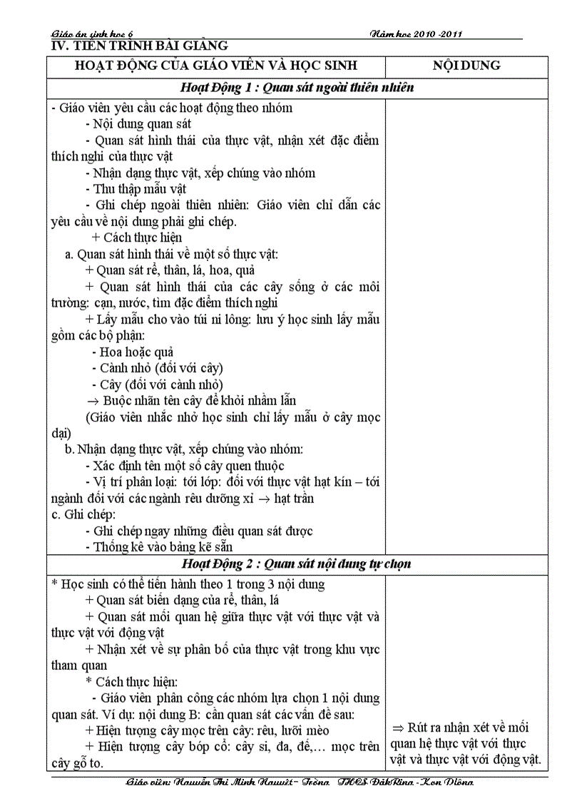 image for page Giáo án sinh 6 cktkn 2011