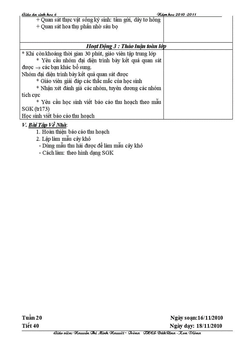 image for page Giáo án sinh 6 cktkn 2011