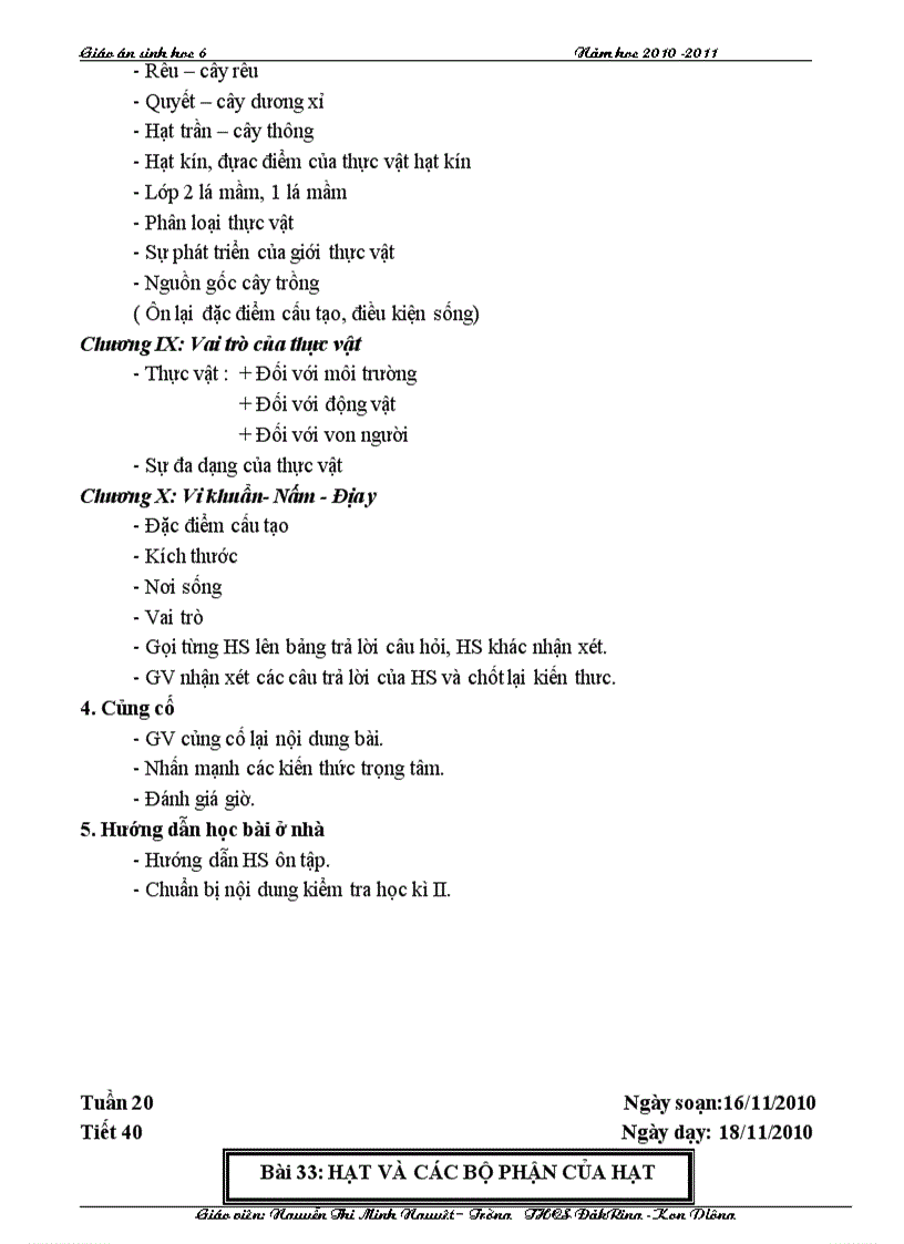 image for page Giáo án sinh 6 cktkn 2011