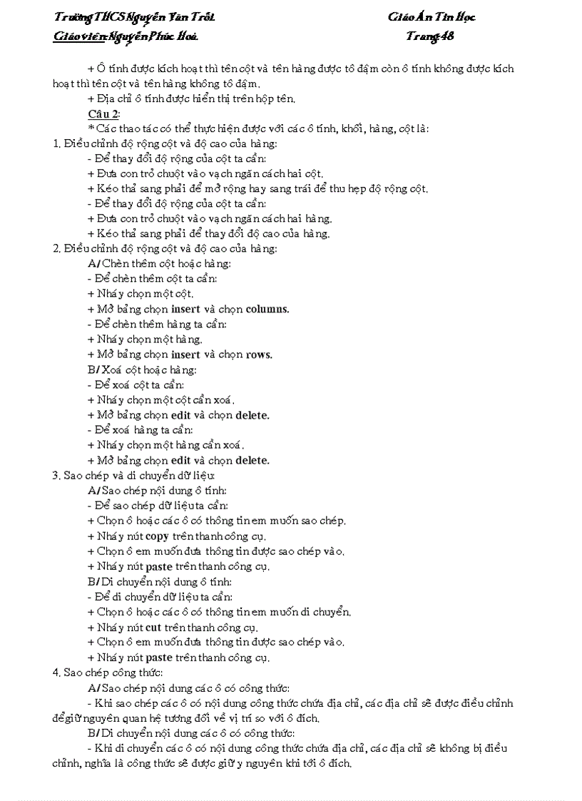 image for page Giáo án tin học 7 2 cột