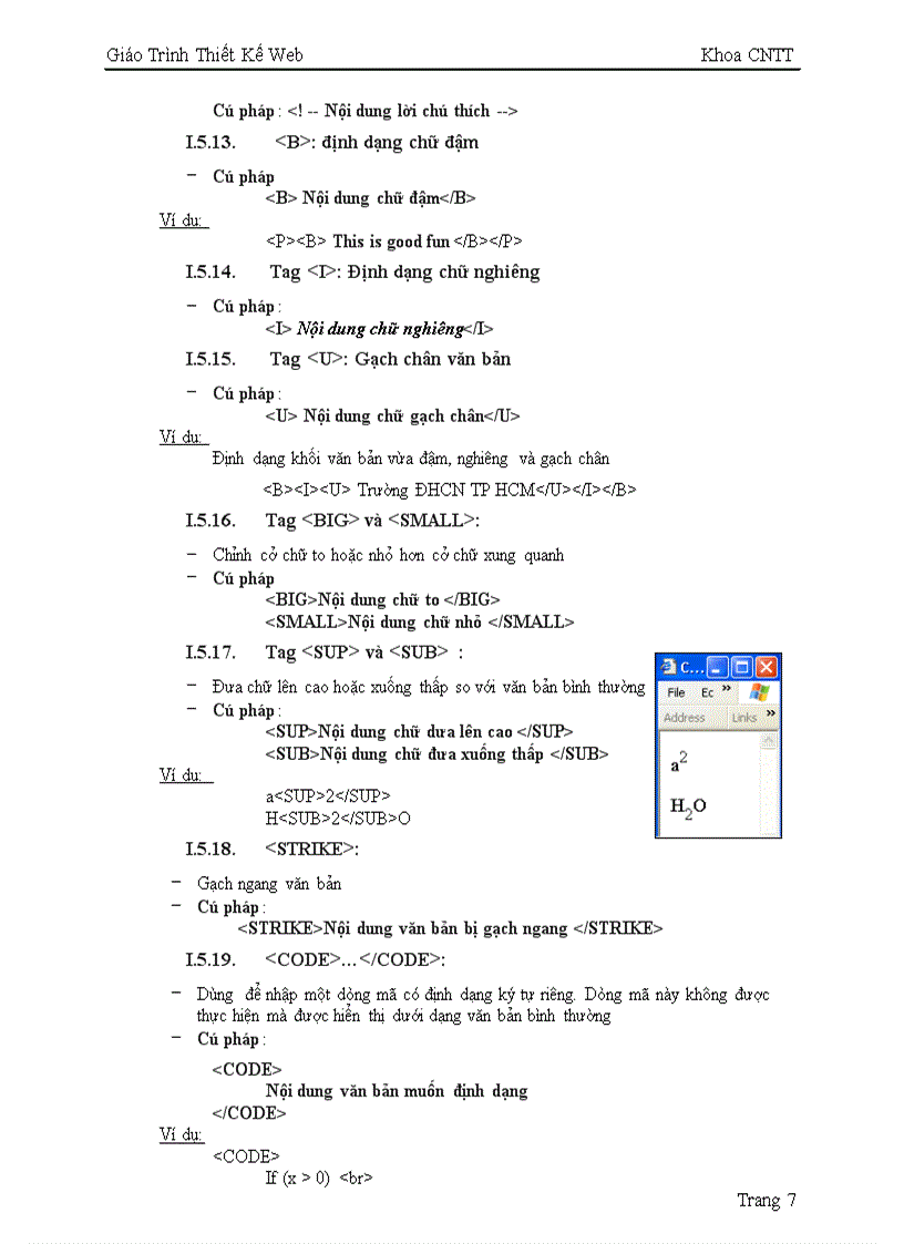 image for page Giáo trình thiết kế web bằng html cực hay