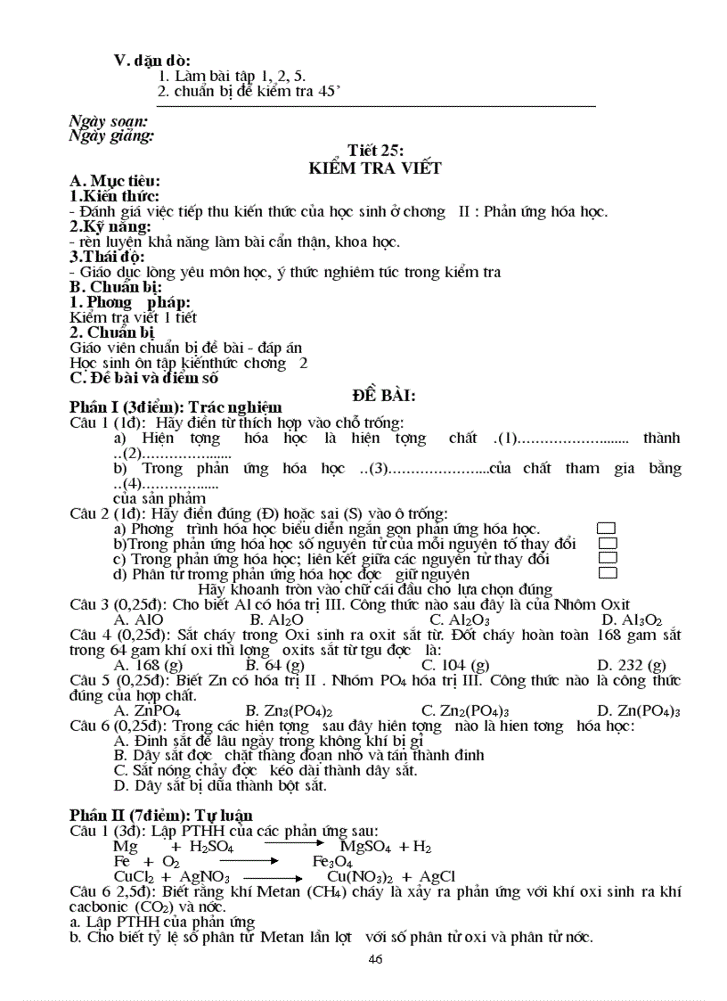 image for page Giáo án hóa 8 đầy đủ 1