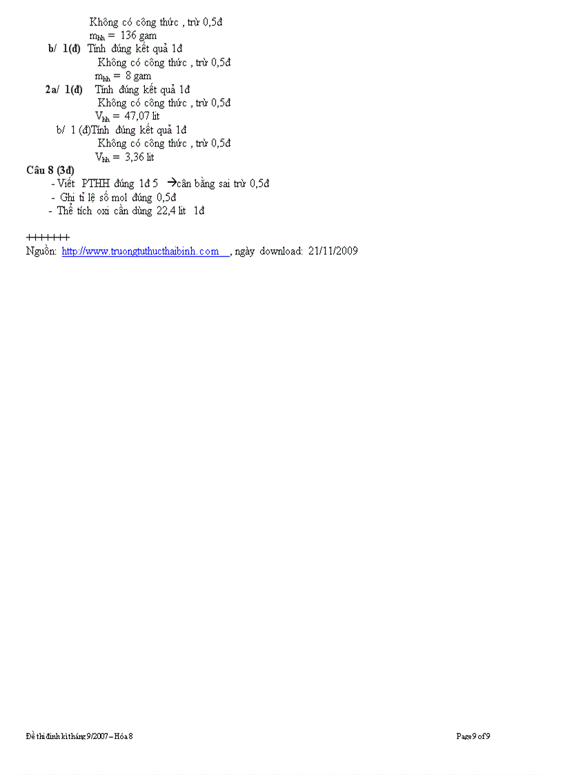 image for page H8 Đề cương ôn tập học kỳ I Hóa 8